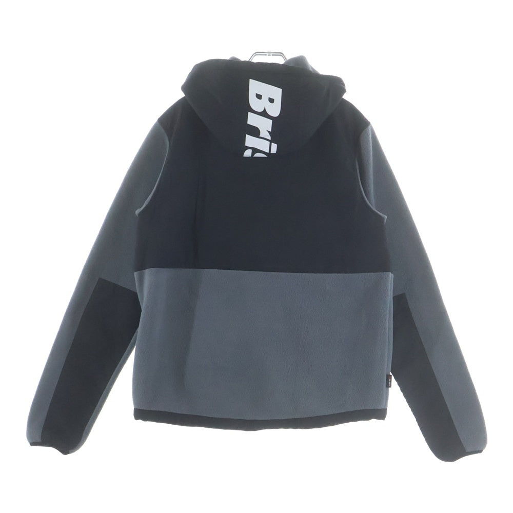 F.C.R.B./F.C.Real Bristol/FCRB(エフシーアールビー/エフシーレアルブリストル) 16SS POLARTEC FLEECE HYBRID BLOUSON ポーラテック フリース フーデッドジャケット グレー/ブラック FCRB-167020