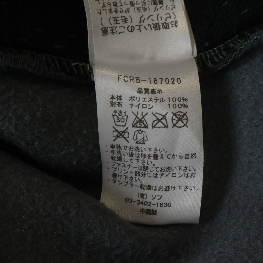 F.C.R.B./F.C.Real Bristol/FCRB(エフシーアールビー/エフシーレアルブリストル) 16SS POLARTEC FLEECE HYBRID BLOUSON ポーラテック フリース フーデッドジャケット グレー/ブラック FCRB-167020