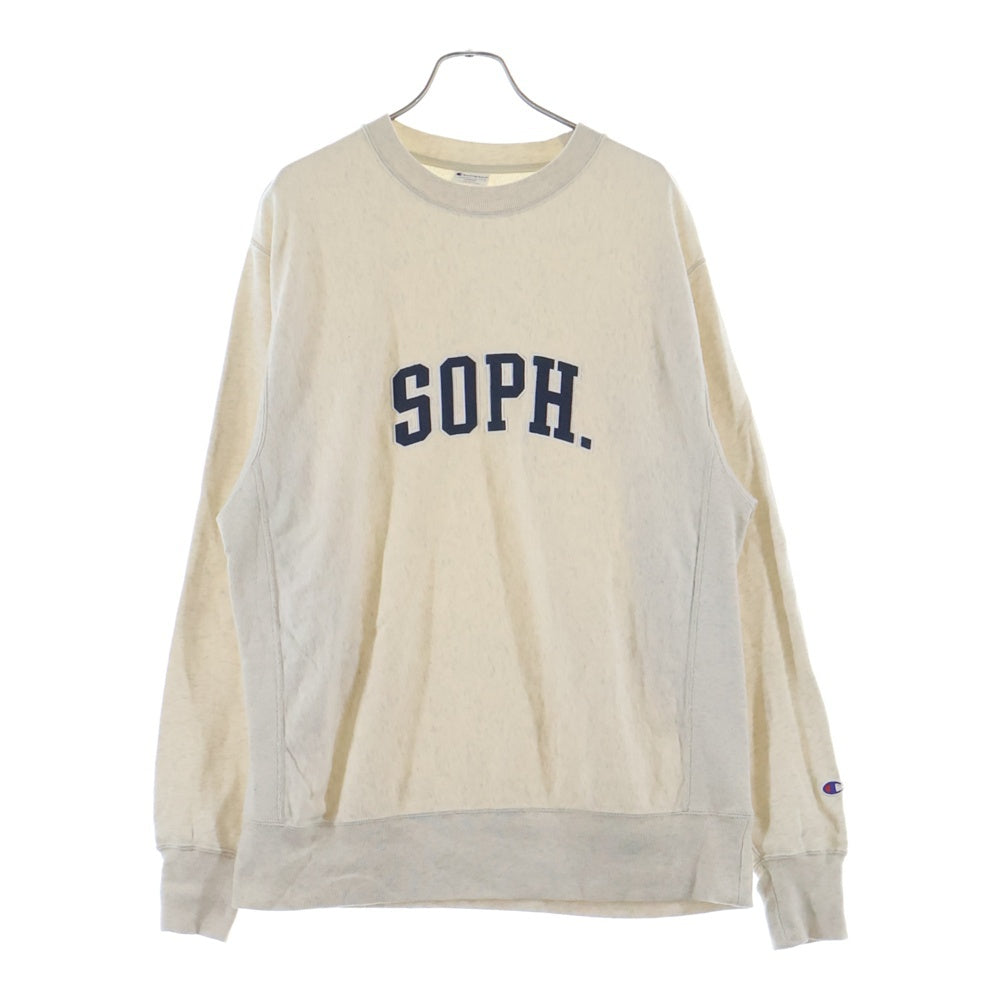 SOPHNET.(ソフネット) ×Champion Reverse Weave Crew チャンピオン リバースウィーブ クルーネックスウェットトレーナー アイボリー C8-Z009