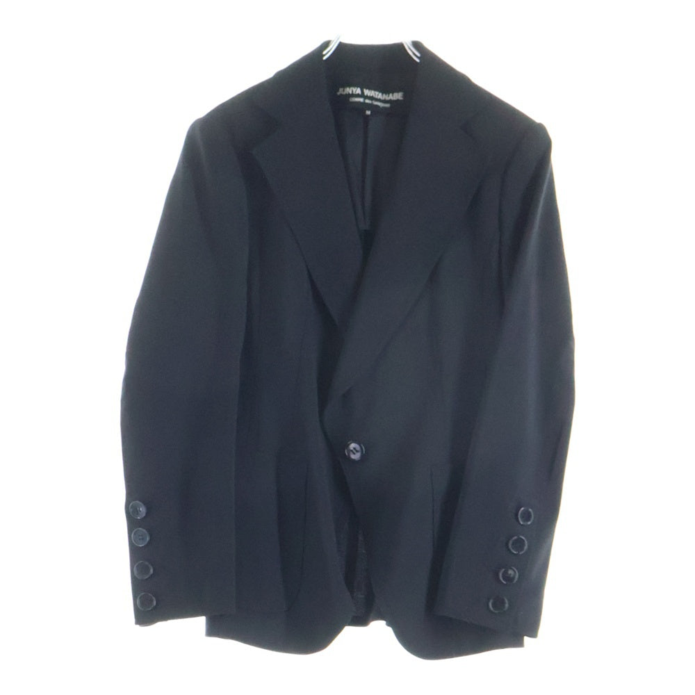 JUNYA WATANABE COMME des GARCONS(ジュンヤワタナベ コムデギャルソン) ウール ポリステッチ 1B テーラードジャケット ブラック JE-J066