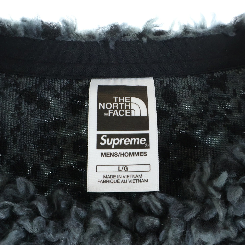 SUPREME(シュプリーム) 23SS High Pile Fleece Pullover ハイパイル ボア クルーネック スウェットトレーナー フリース ブラック NT02307I