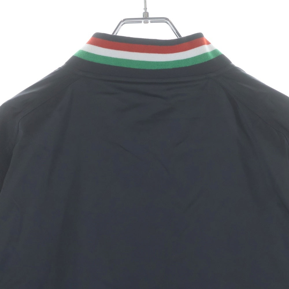 DOLCE & GABBANA(ドルチェアンドガッバーナ) ロゴワッペン付き ジップアップ ナイロンジャケット ブルゾン ブラック