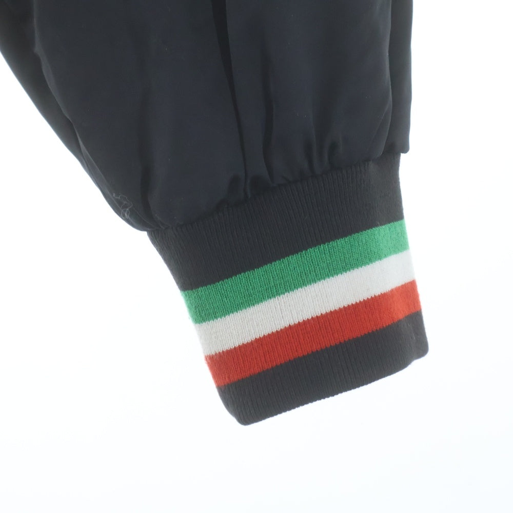 DOLCE & GABBANA(ドルチェアンドガッバーナ) ロゴワッペン付き ジップアップ ナイロンジャケット ブルゾン ブラック