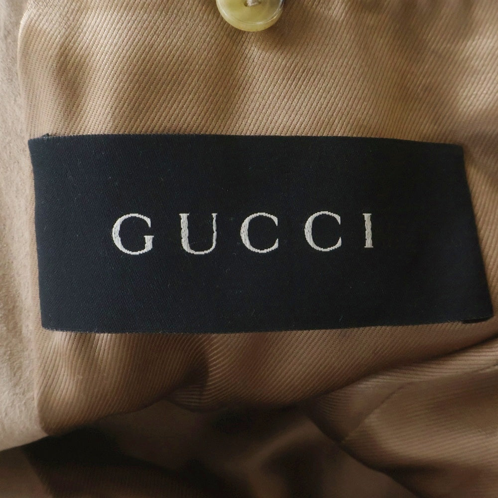 GUCCI(グッチ) ピッグレザー スウェード2Bテーラードジャケット ピンク 141223 XC066