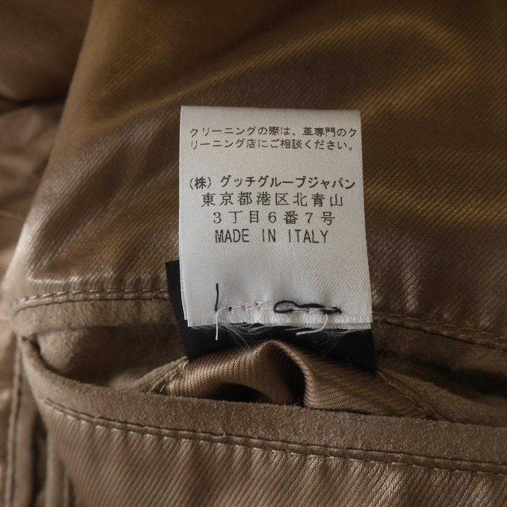 GUCCI(グッチ) ピッグレザー スウェード2Bテーラードジャケット ピンク 141223 XC066