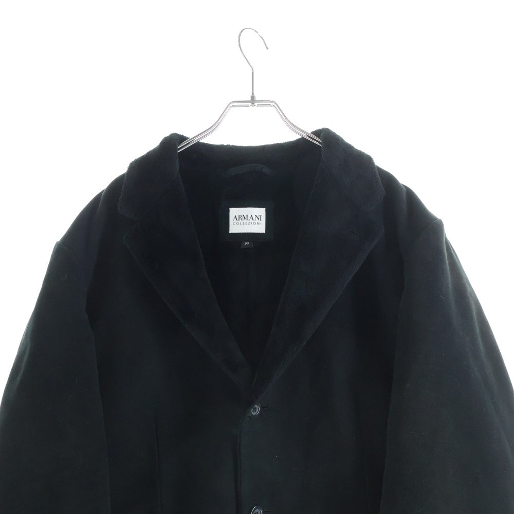ARMANI COLLEZIONI(アルマーニ コレツィオーニ) ボアライナー 3B コットン テーラードジャケット ブラック