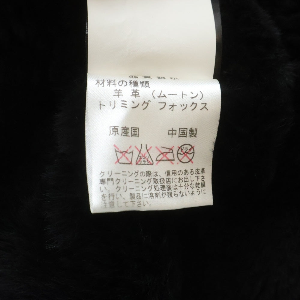 NO BRAND(ノーブランド) roberto massini ロベルトマッシーニ ムートンジャケット コート ブラック レディース