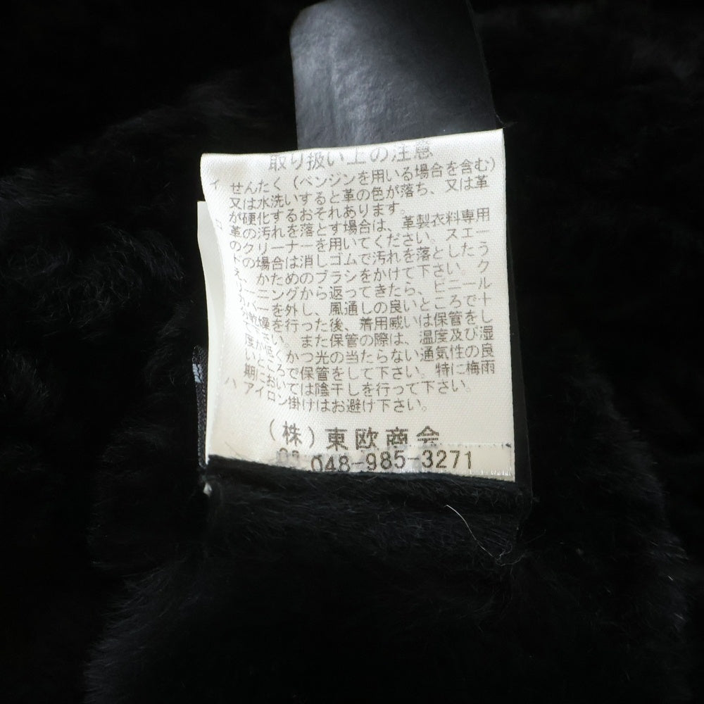 NO BRAND(ノーブランド) roberto massini ロベルトマッシーニ ムートンジャケット コート ブラック レディース