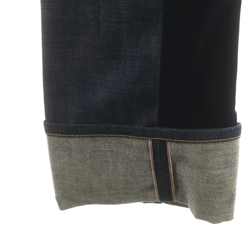 DSQUARED2(ディースクエアード) ベロア セルビッチデニム 再構築ボタンフライデニムパンツ トラウザー インディゴ/ブラック