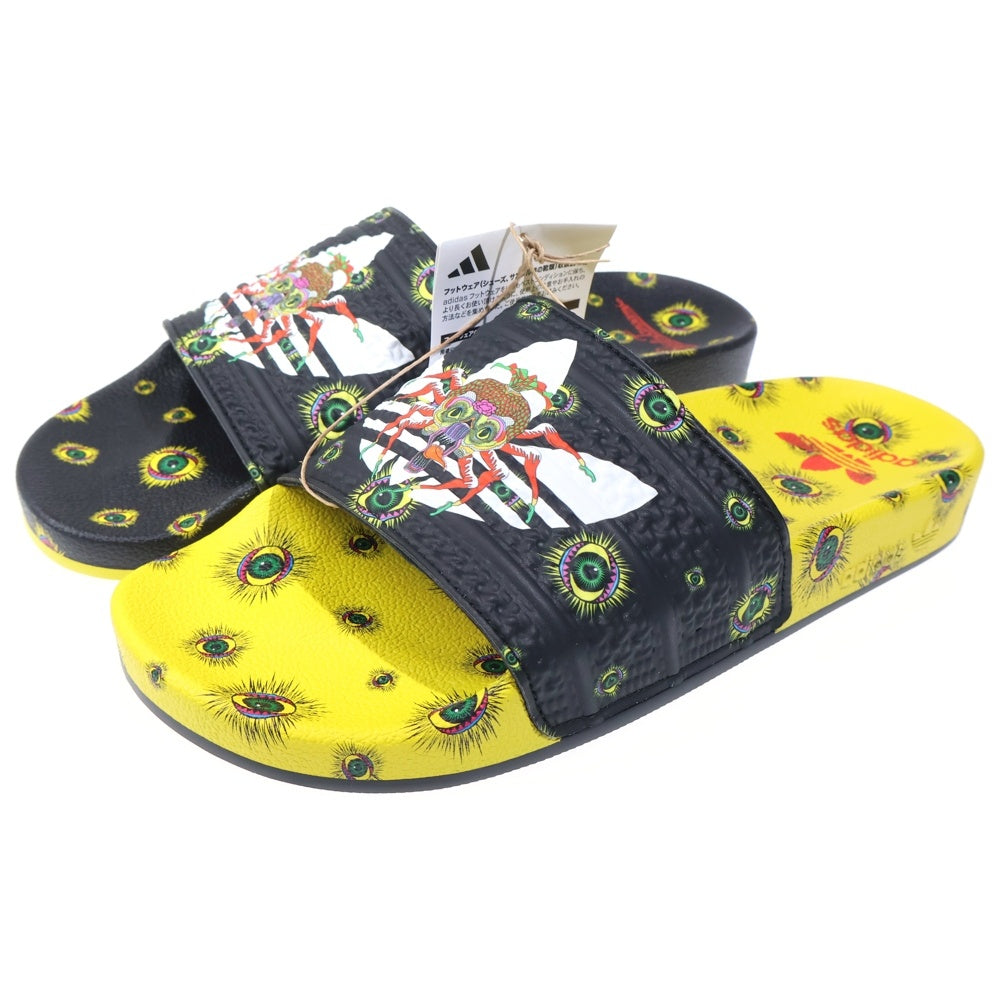 adidas(アディダス) ADILETTE TANAAMI アディレッタ タナアミ サンダル US9/27.5cm ブラック/イエロー
