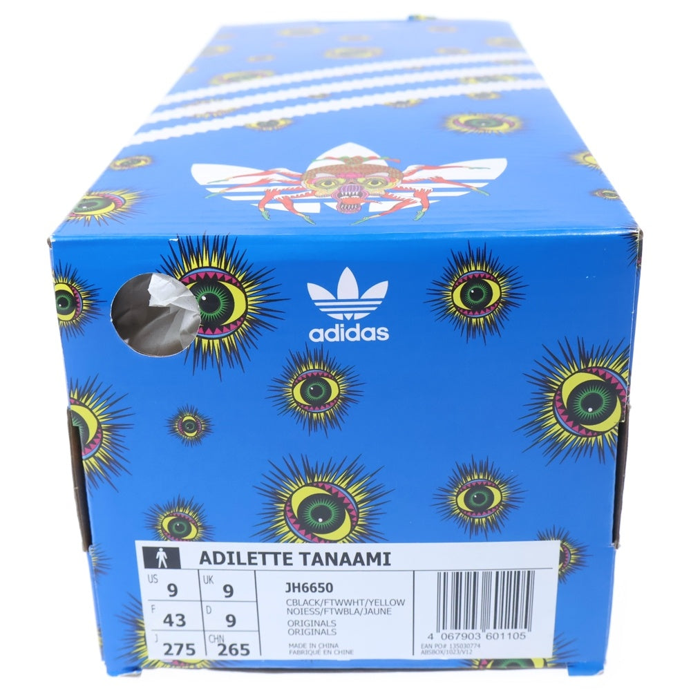 adidas(アディダス) ADILETTE TANAAMI アディレッタ タナアミ サンダル US9/27.5cm ブラック/イエロー