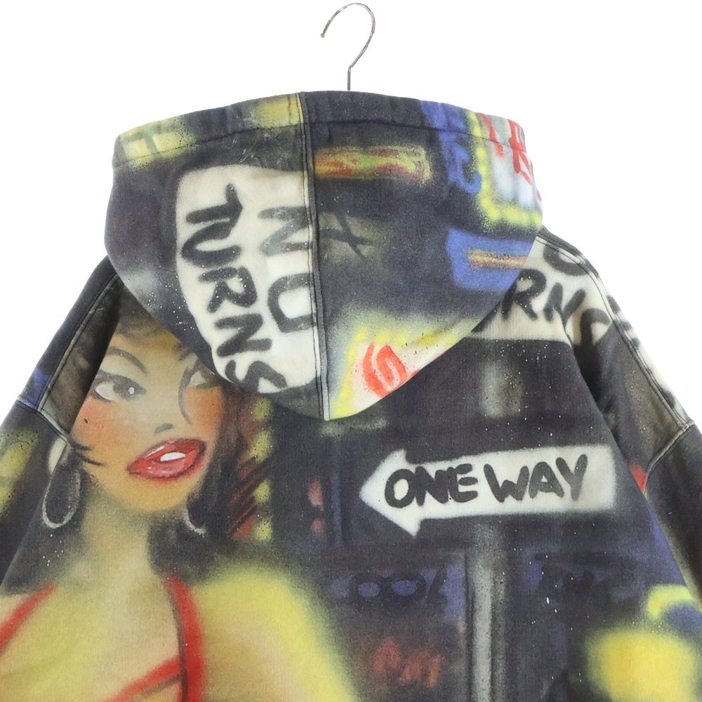 SUPREME(シュプリーム) 21AW Lady Pink Hooded Sweatshirt レディーピンク 総柄 プルオーバー スウェットパーカー マルチ