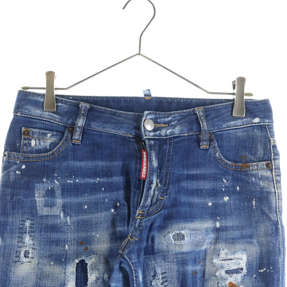 DSQUARED2(ディースクエアード) 18AW SUPER SKINNY JEAN スーパー スキニー ジーンズ デニムパンツ インディゴ レディース S72LB0131 S30342