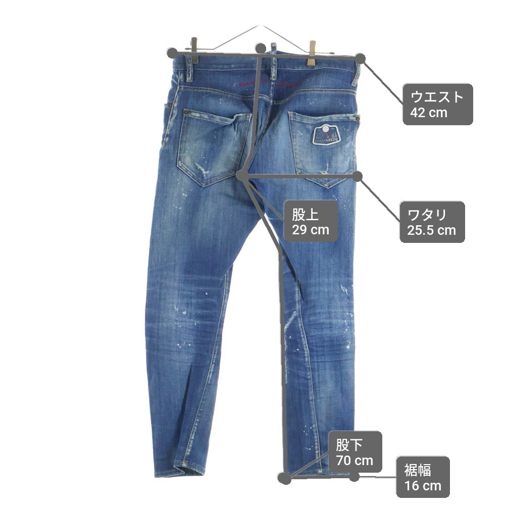 DSQUARED2(ディースクエアード) 20SS SEXY TWIST JEAN セクシー ツイスト ジーンズ デニムパンツ インディゴ S74LB0669 S30342