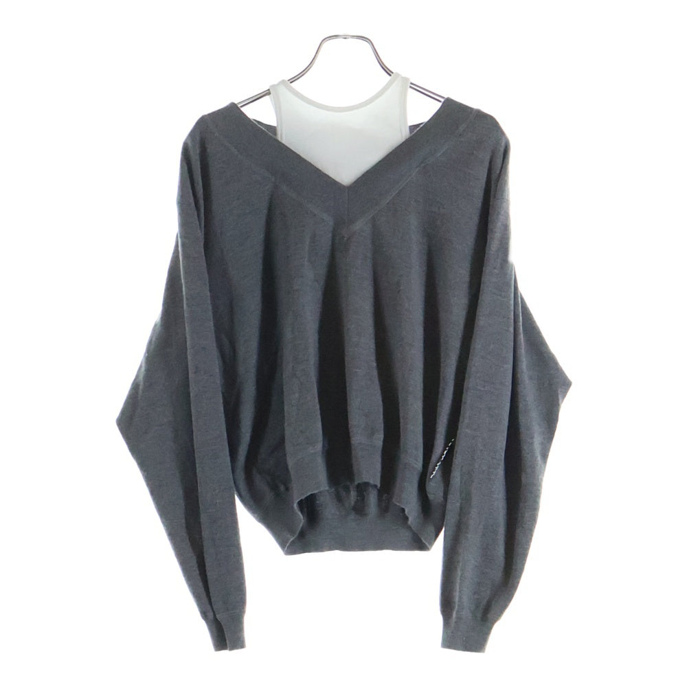 ALEXANDER WANG(アレキサンダーワン) レイヤード 長袖ニット セーター グレー レディース
