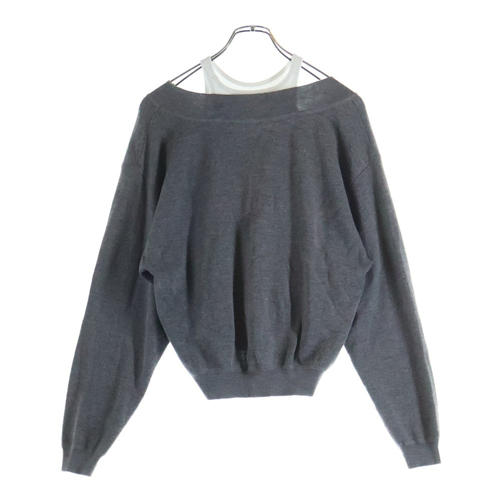 ALEXANDER WANG(アレキサンダーワン) レイヤード 長袖ニット セーター グレー レディース