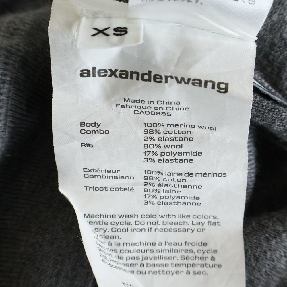 ALEXANDER WANG(アレキサンダーワン) レイヤード 長袖ニット セーター グレー レディース