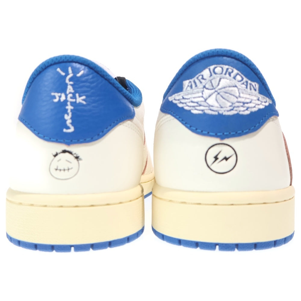 NIKE(ナイキ) AIR JORDAN 1 LOW OG Travis Scott × fragment design エアジョーダン ローカットスニーカー ホワイト/ブルー US10/28cm DM7866-104