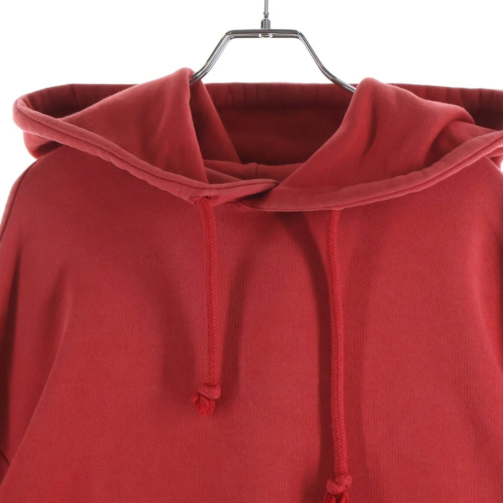 VETEMENTS(ヴェトモン) 16AW Metal Logo Hoodie 韓国限定 メタルロゴ プリント スウェット プルオーバーパーカー レッド MF17TP16