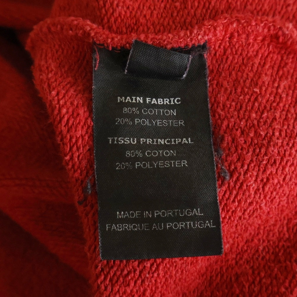 VETEMENTS(ヴェトモン) 16AW Metal Logo Hoodie 韓国限定 メタルロゴ プリント スウェット プルオーバーパーカー レッド MF17TP16