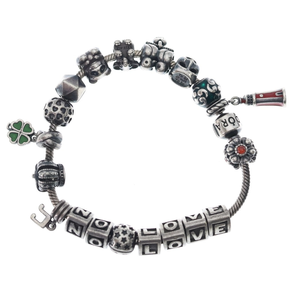 PANDORA(パンドラ) マルチモチーフ ビジューブレスレット シルバー