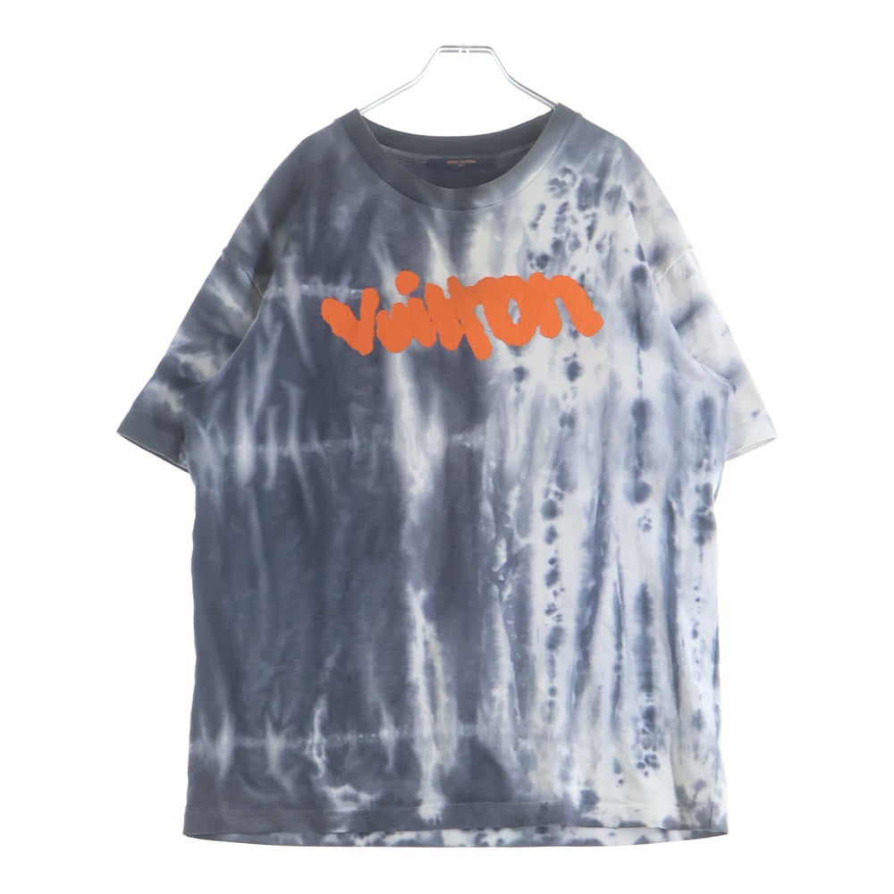 LOUIS VUITTON(ルイヴィトン) 22AW タイダイ ロゴプリント クルーネック 半袖Tシャツカットソー グレー RM222 NPL HNY87W