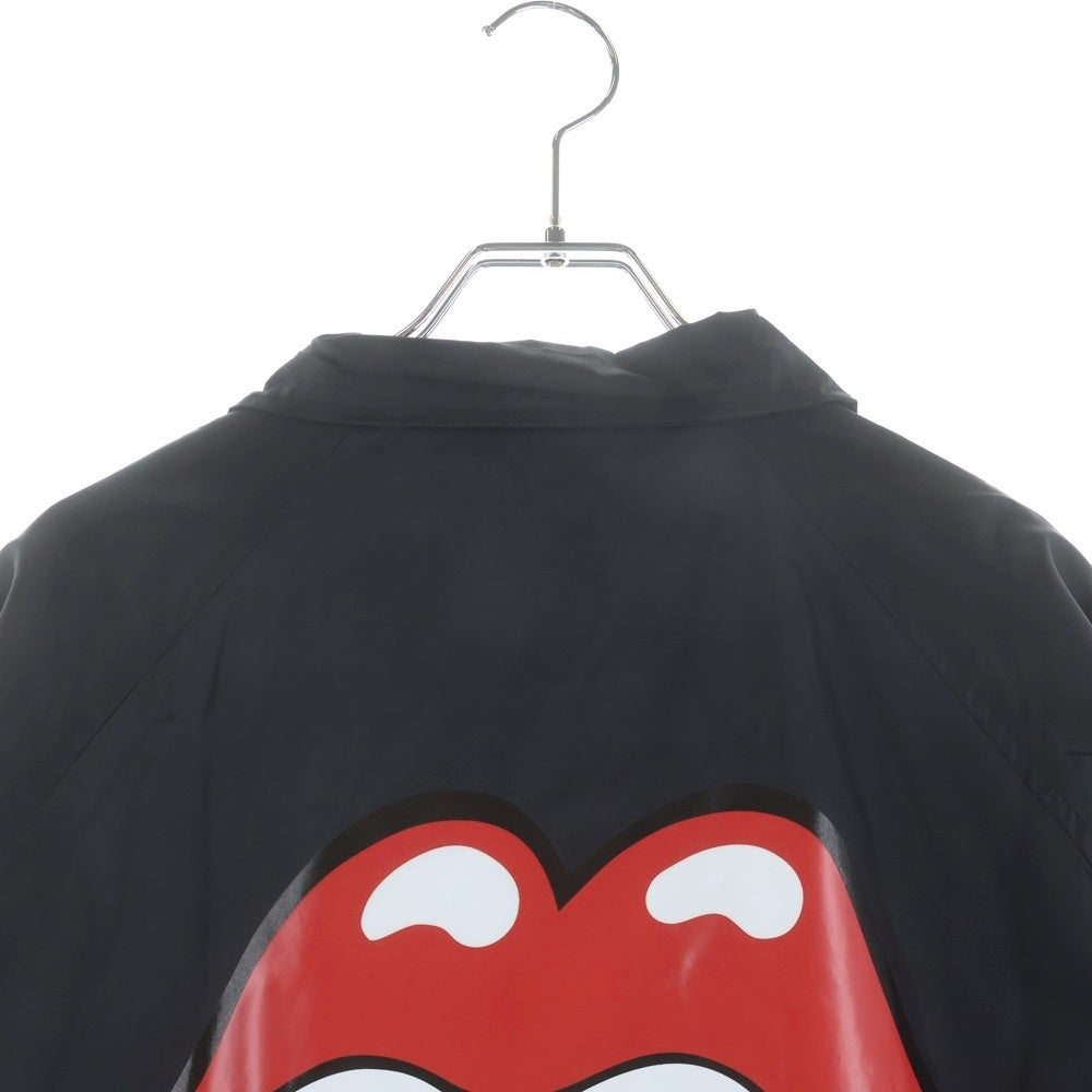 mastermind JAPAN(マスターマインドジャパン) ×ROLLING STONES ローリングストーンズ コーチジャケット ブラック