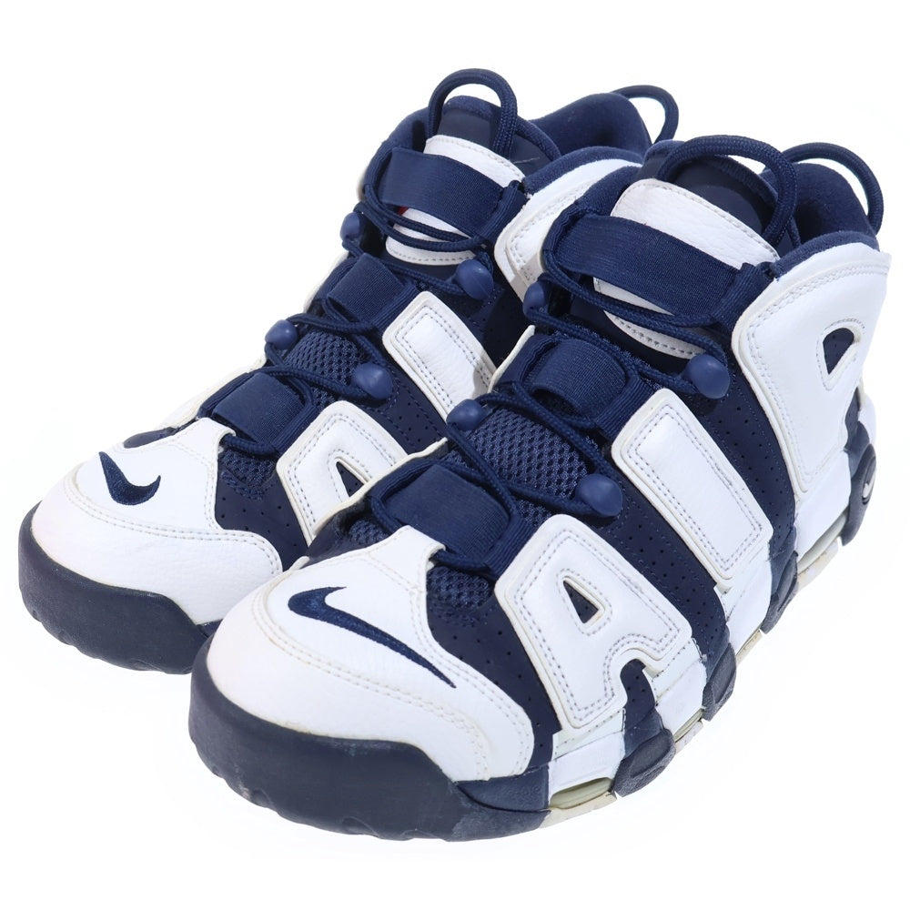 NIKE(ナイキ) AIR MORE UPTEMPO Olinpic エアモアアップテンポ オリンピック ハイカットスニーカー ホワイト/ネイビー US10.5/28.5cm 414962-104