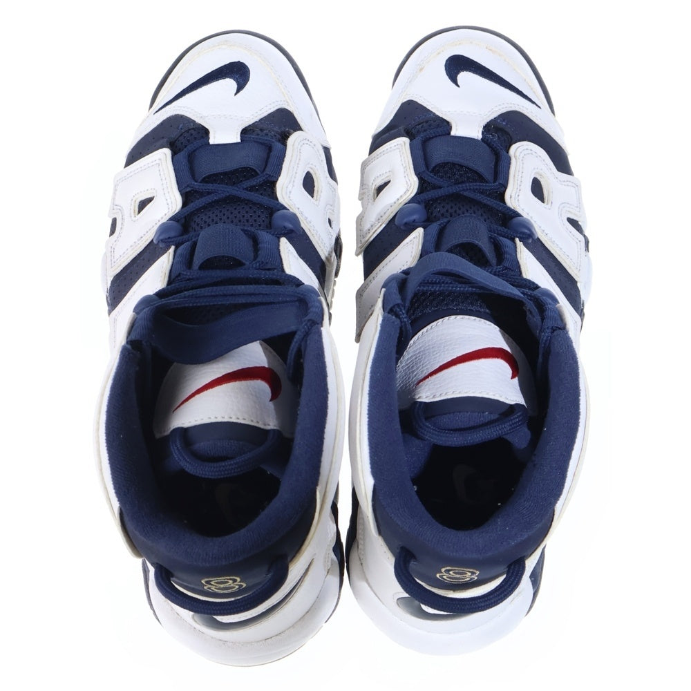 NIKE(ナイキ) AIR MORE UPTEMPO Olinpic エアモアアップテンポ オリンピック ハイカットスニーカー ホワイト/ネイビー US10.5/28.5cm 414962-104