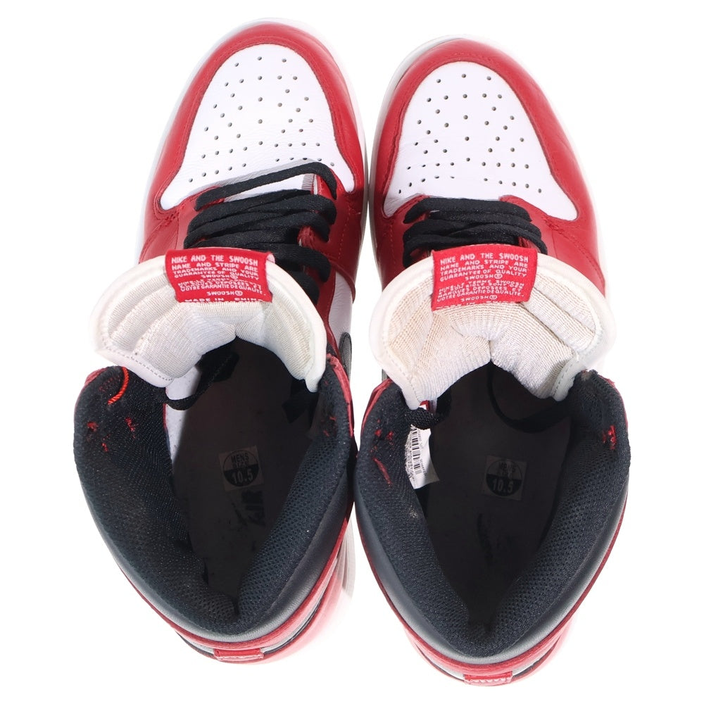 NIKE(ナイキ) 【観賞用 2015年製】AIR JORDAN 1 RETRO HIGH CHICAGO エアジョーダン1 シカゴ ハイスニーカー レッド/ホワイト US10.5/28.5cm 555088-101