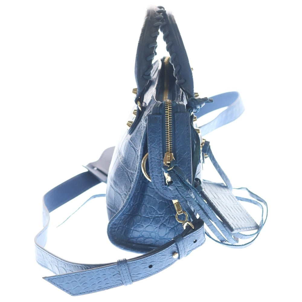 BALENCIAGA(バレンシアガ) クラシック ミニ シティ ショルダーバッグ ハンドバッグ ブルー 300295 レディース