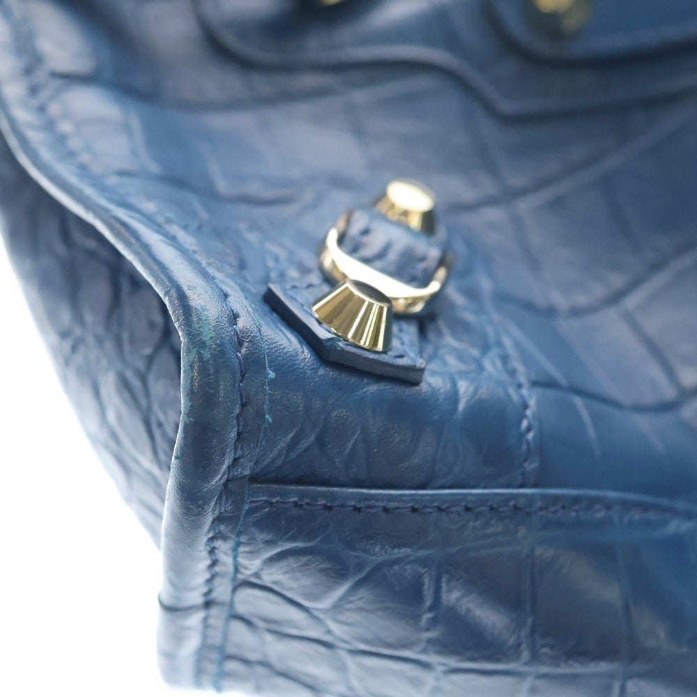 BALENCIAGA(バレンシアガ) クラシック ミニ シティ ショルダーバッグ ハンドバッグ ブルー 300295 レディース