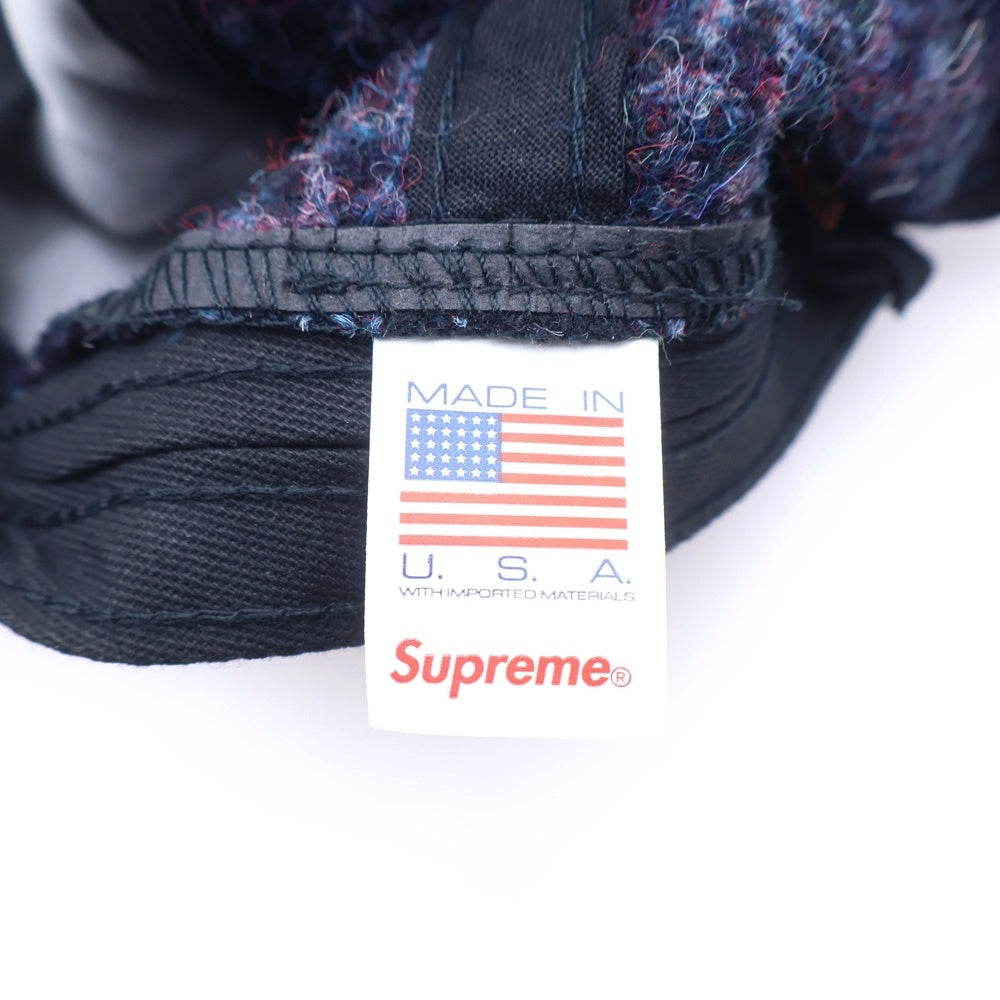 SUPREME(シュプリーム) 24AW Harris Tweed 6Panel Cap ハリスツイード 6パネル キャップ パープル