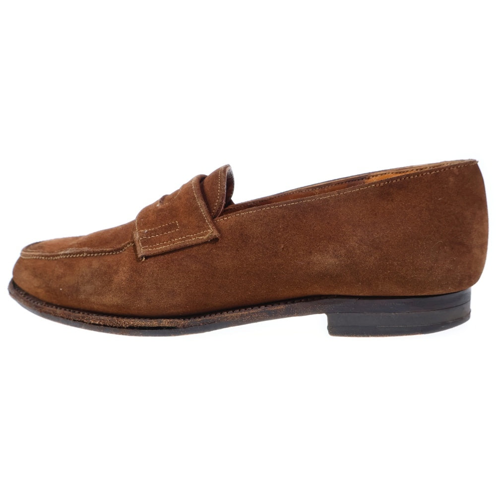 JOHN LOBB(ジョンロブ) コインローファー スウェードレザーシューズ 革靴 ブラウン 6 1/2