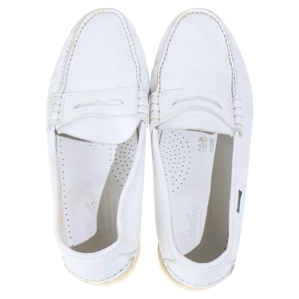 PARABOOT(パラブーツ) レザーコインローファー スリッポンシューズ 革靴 ホワイト 7