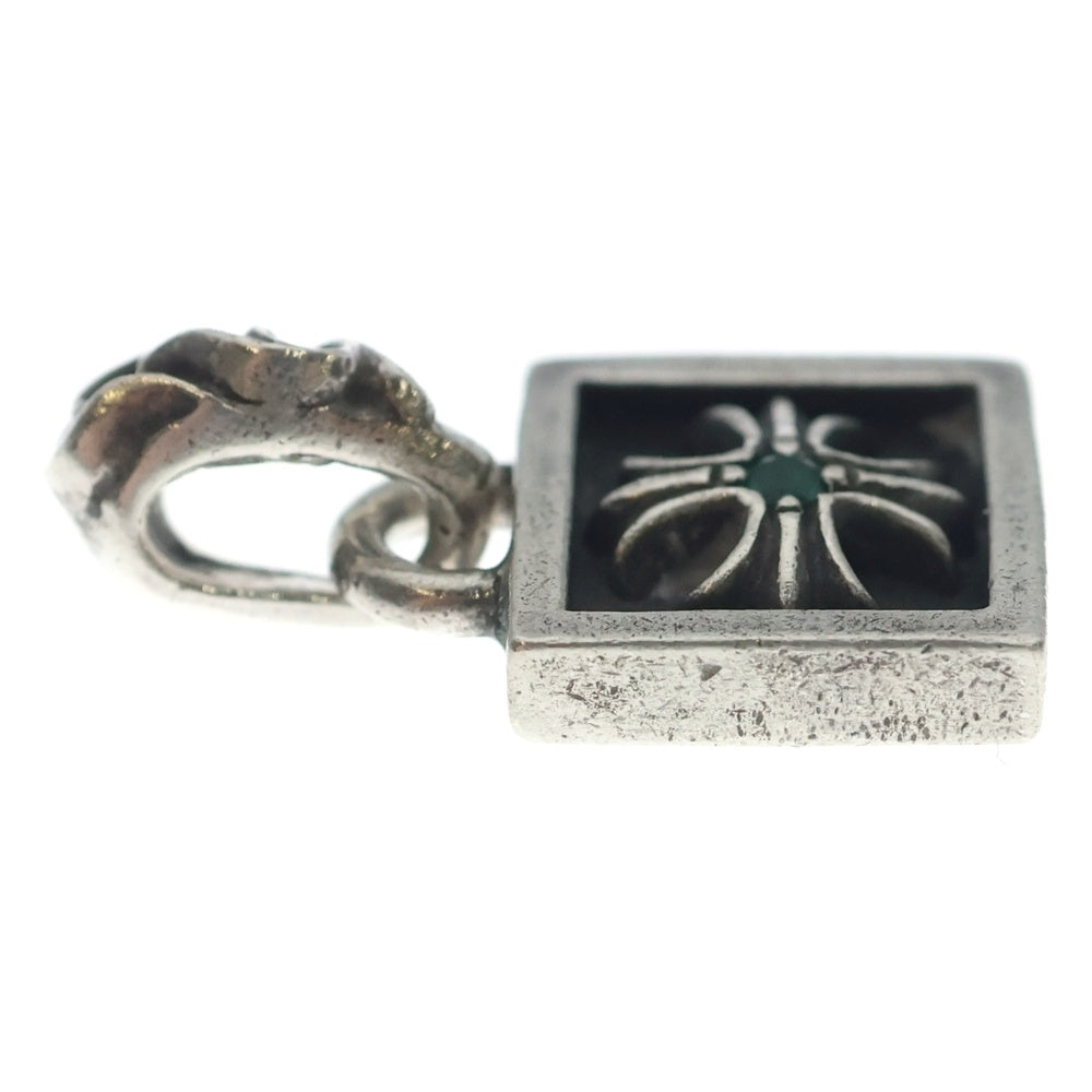CHROME HEARTS(クロムハーツ) FRAMED CH PLUS EMERALD フレームドCHプラス アフターエメラルド チャーム ペンダントトップ シルバー