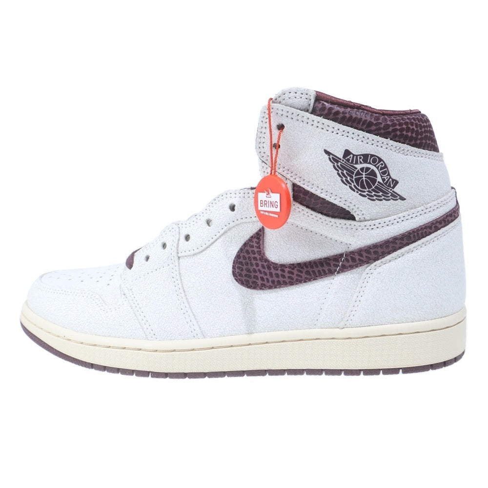 NIKE(ナイキ) ×A MA MANIERE AIR JORDAN 1 RETRO HIGH OG SP DO7097-100 アママニエール エアジョーダン1 ハイカットスニーカー アイボリー/ブラウン US12/30cm