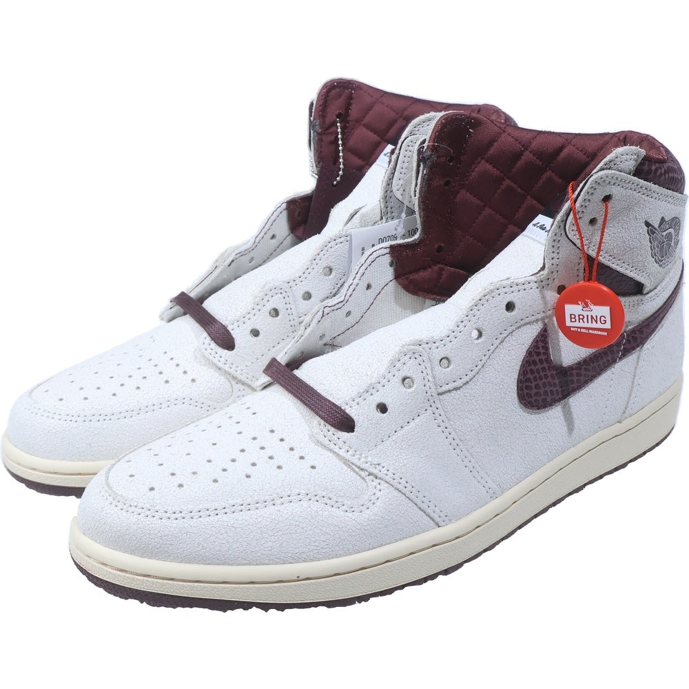 NIKE(ナイキ) ×A MA MANIERE AIR JORDAN 1 RETRO HIGH OG SP DO7097-100 アママニエール エアジョーダン1 ハイカットスニーカー アイボリー/ブラウン US12/30cm