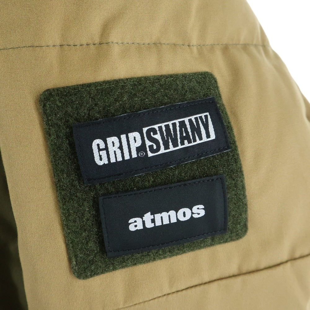 ATMOS(アトモス) ×GRIPSWANY FIREPROOF DOWN グリップスワニー 焚き火用 ダウンジャケット アウター ブラック/カーキ MAT21-A004