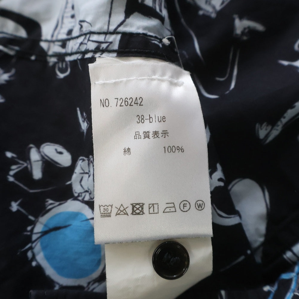 DOLCE & GABBANA(ドルチェアンドガッバーナ) 総柄 コットン 長袖シャツ ブラック G5DY4T/FS52W