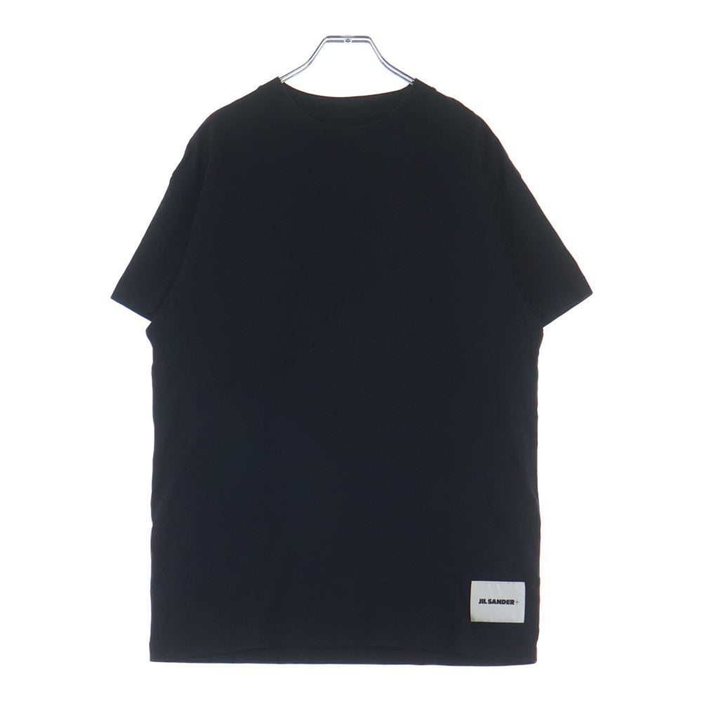 JIL SANDER +(ジルサンダープラス) ロゴパッチ コットン クルーネック 半袖Tシャツ カットソー ブラック JPUT706530MT24880812