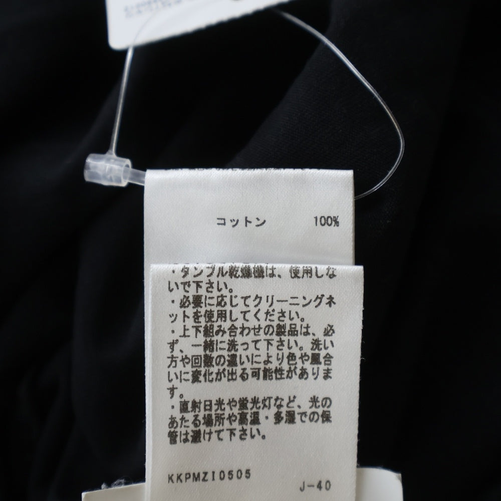 JIL SANDER +(ジルサンダープラス) ロゴパッチ コットン クルーネック 半袖Tシャツ カットソー ブラック JPUT706530MT24880812