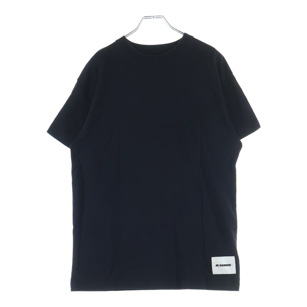 JIL SANDER +(ジルサンダープラス) ロゴパッチ コットン クルーネック 半袖Tシャツ カットソー ブラック JPUT706530MT24880812