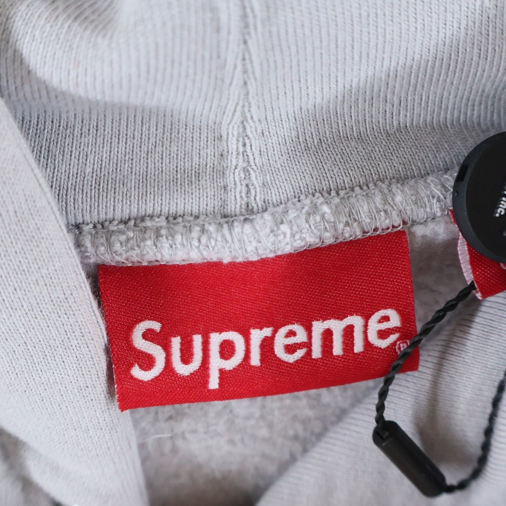 SUPREME(シュプリーム) 22SS Cropped Panel Hooded Sweatshirt スウェットプルオーバーパーカー グレー/レッド