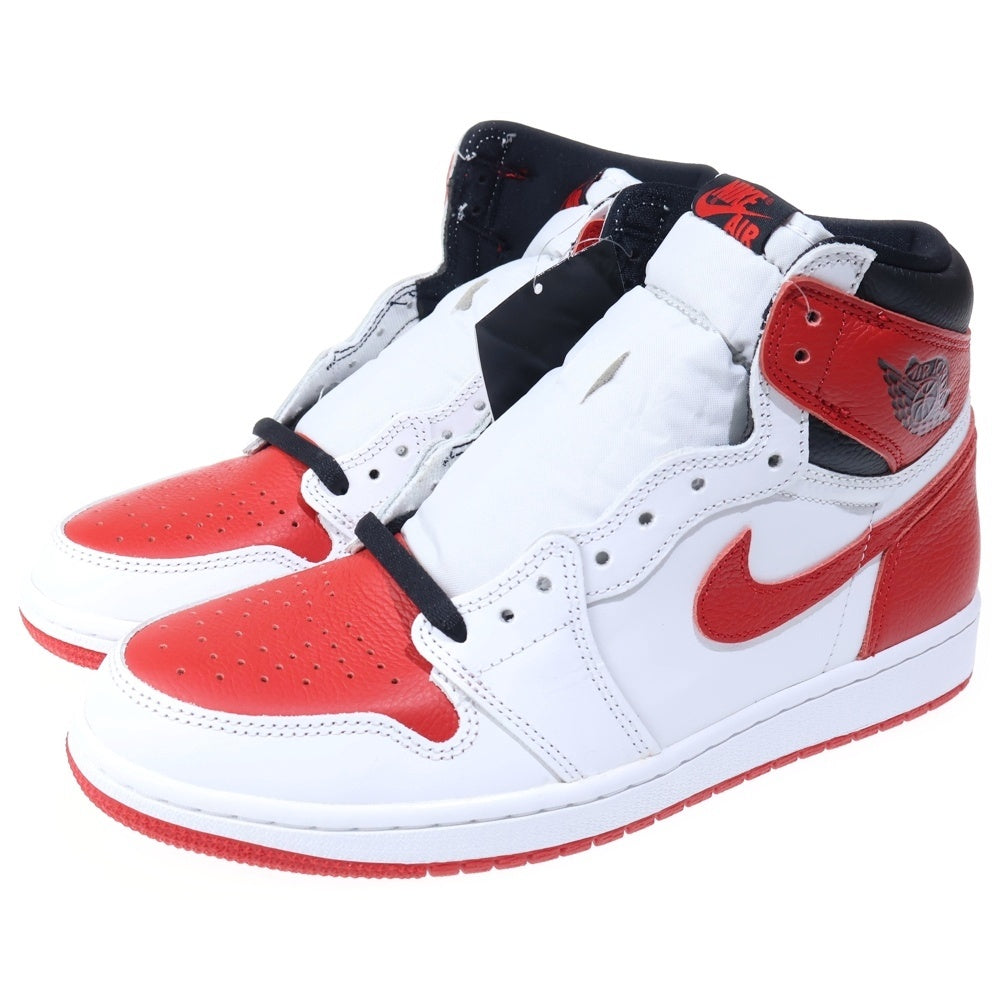 NIKE(ナイキ) AIR JORDAN 1 HIGH OG HERITAGE エアジョーダン 1 ヘリテージ ハイカットスニーカー ホワイト/レッド US9/27cm 555088-161