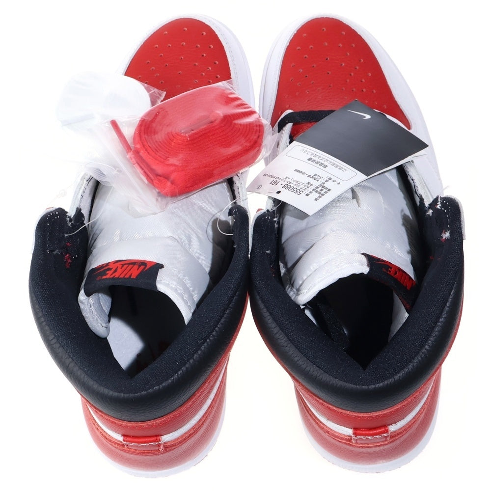 NIKE(ナイキ) AIR JORDAN 1 HIGH OG HERITAGE エアジョーダン 1 ヘリテージ ハイカットスニーカー ホワイト/レッド US9/27cm 555088-161