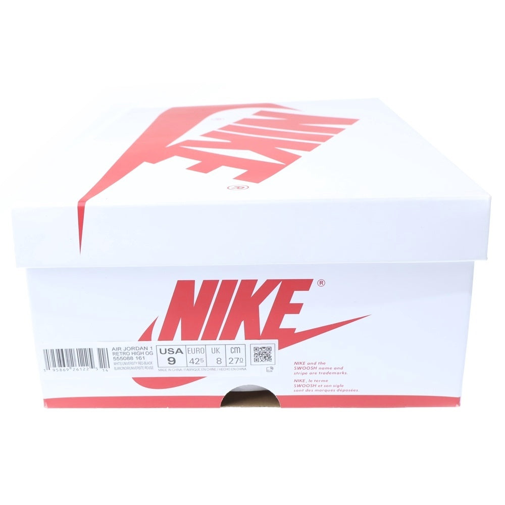 NIKE(ナイキ) AIR JORDAN 1 HIGH OG HERITAGE エアジョーダン 1 ヘリテージ ハイカットスニーカー ホワイト/レッド US9/27cm 555088-161