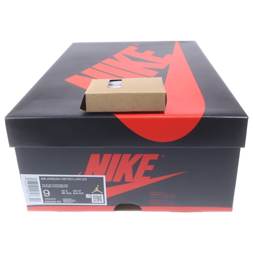 NIKE(ナイキ) AIR JORDAN 1 RETRO LOW OG ATMOSPHERE GREY エアジョーダン1 レトロ ローカットスニーカー グレー US9/27cm CZ0790-101