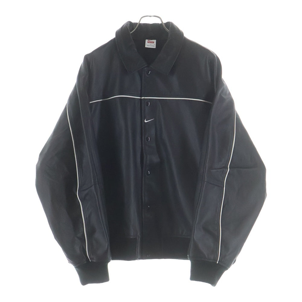 SUPREME(シュプリーム) 25SS ×NIKE Leather Varsity Jacket レザー バーシティ ジャケット ブラック