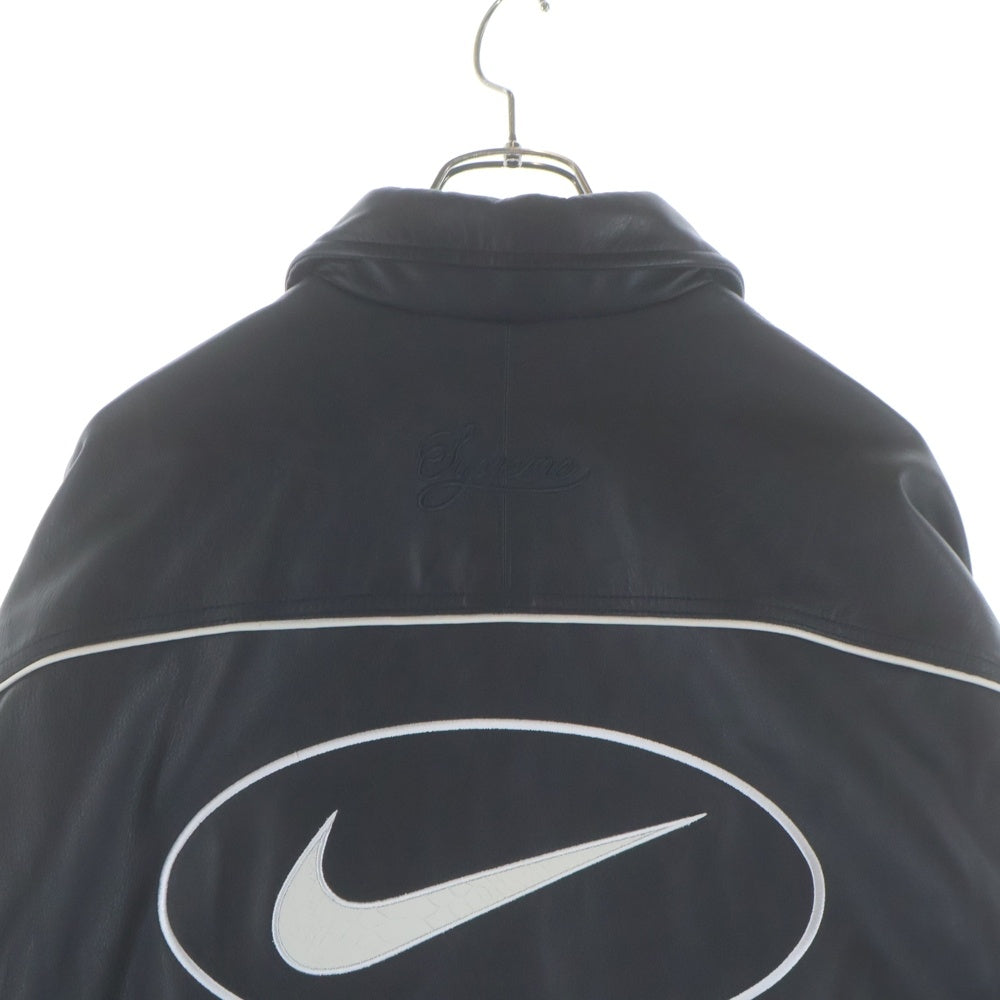 SUPREME(シュプリーム) 25SS ×NIKE Leather Varsity Jacket レザー バーシティ ジャケット ブラック
